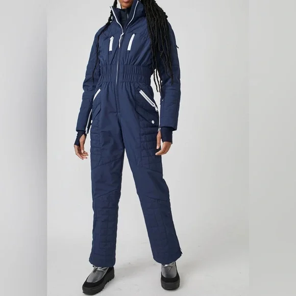 NEW Free People All Prepped Ski Suit Midnight Blue NWT - Picture 3 of 9
